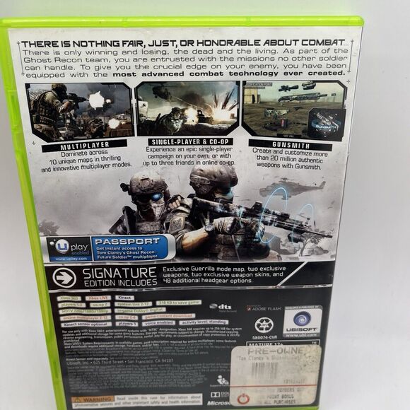 Xbox360 Tom Clancys Ghost Recon Future Soldier Signature Edition - Tested - Picture 3 of 6